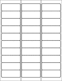 Label Sheets, White 2.625" x 1" (30 labels)
