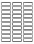 Label Sheets, White Weather Proof 2.25" x 0.75" (30 Labels)
