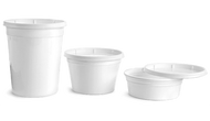 Plastic White Polypro Tubs with Lids