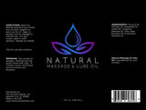 Natural Massage & Lube Oil - 4 oz.