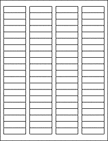 Label Sheets, White 1.75" x 0.5" (80 Labels)