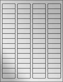 Label Sheets, Silver 1.75" x 0.667" (60 Labels)
