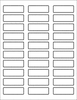 Label Sheets, White Weather Proof 2.25" x 0.75" (30 Labels)