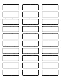Label Sheets, White Weather Proof 2.25" x 0.75" (30 Labels)
